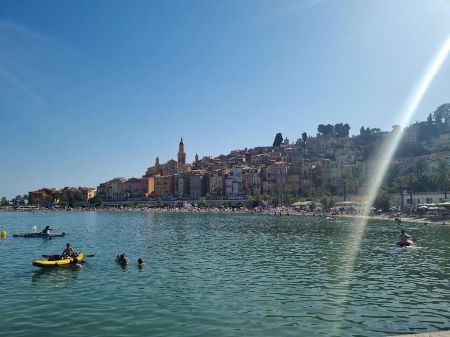 Le Garavan, Superbe Studio Vue Mer Et Vieux Menton Exteriér fotografie